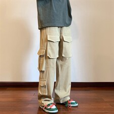 秋季新款美式高街立体袋工装裤地板景XZ604-KG41-P65控78，男装工装外套，星座604