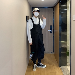 男春季休闲裤工装吊带裤Y69P60图片