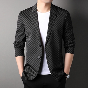 4308男士2023秋新款长袖西服休闲外套单西修身小西装P120图片