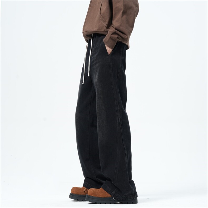 【主推现货S-4XL】水洗直筒牛仔裤男宽松长裤A080-8206-P65控88,男装牛仔裤,电商A080