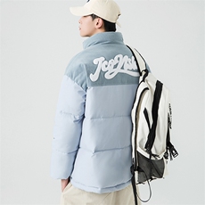 冬季字母贴标加厚棉衣男青年棉服潮流情侣款棉袄A266-WMY8623-P75，男装棉衣，电商A266