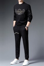 春秋季新款2022中年男士休闲运动套装男圆领长袖卫衣男两件套，男装休闲套装，电商B212（原钱塘6029）