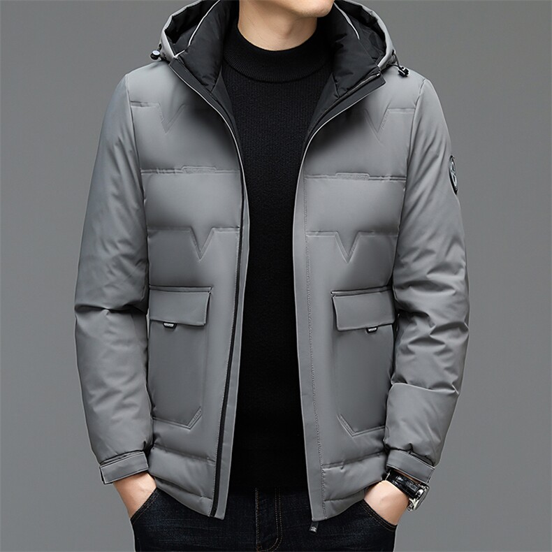 冬季新款可拆卸帽男士羽绒服中年加厚商务休闲外套男装保暖上衣,男装羽绒服,电商B212（原钱塘6029）