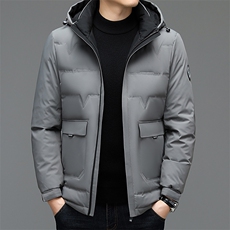 冬季新款可拆卸帽男士羽绒服中年加厚商务休闲外套男装保暖上衣，男装羽绒服，电商B212（原钱塘6029）
