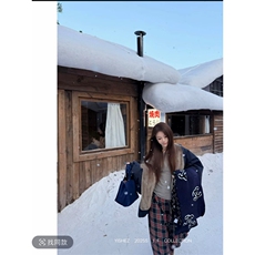 网图座山雕双面穿加厚保暖冬季连帽棉衣外套男女情侣款棉服P118，男装棉衣，电商C306-1