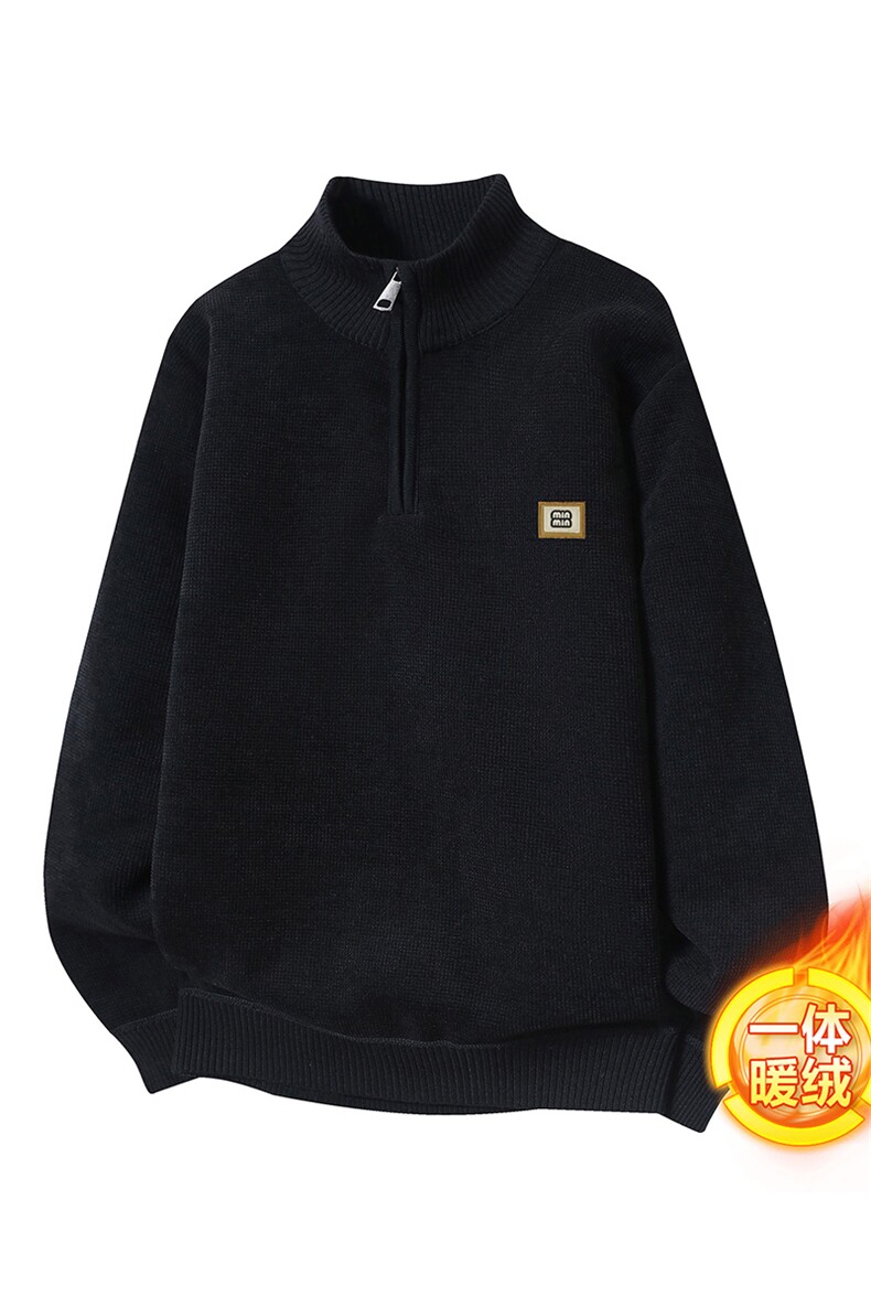 毛衣男士秋冬半高领拉链潮流针织毛衣打底套头线衣M847-P55,男装T恤,星座310B-3