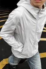 （网图慎用）连帽特批P55立领特批P50潮流激光冲孔防晒衣男J5256，男装防晒衣，电商A001-1