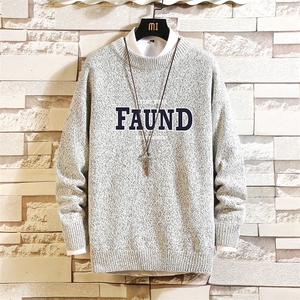 加厚加绒毛衣男大码毛线衣男针织衫 M19295-P45 加绒款-P65 砖墙图片