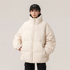 新标90白鸭绒简约休闲立领外套纯色潮流加厚羽绒服ESY0214-P198，男装羽绒服，电商B306