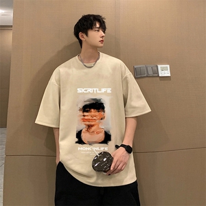 麂皮绒短袖t恤男大码半袖男 JD82213-P25图片