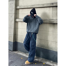 【有货】D563CC-特P65连帽毛衣男慵懒针织开衫外套，男装针织衫/毛衣，星座1007（原301D）