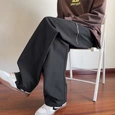 休闲裤男秋季时尚美式潮牌ins口袋拉链宽松直筒裤25XK67002特批38，男装休闲裤，电商A042