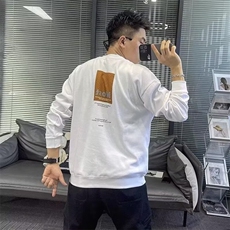 2025春秋季加肥加大码胖子男士卫衣加厚加绒宽松长袖T恤打底衫潮，男装T恤，星座506A