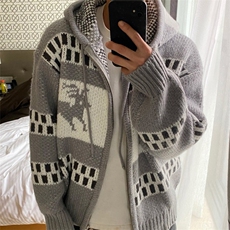 816B-MY008-P80韩版男士毛衣外套宽松圣诞慵懒风开衫韩，男装针织衫/毛衣，星座816B