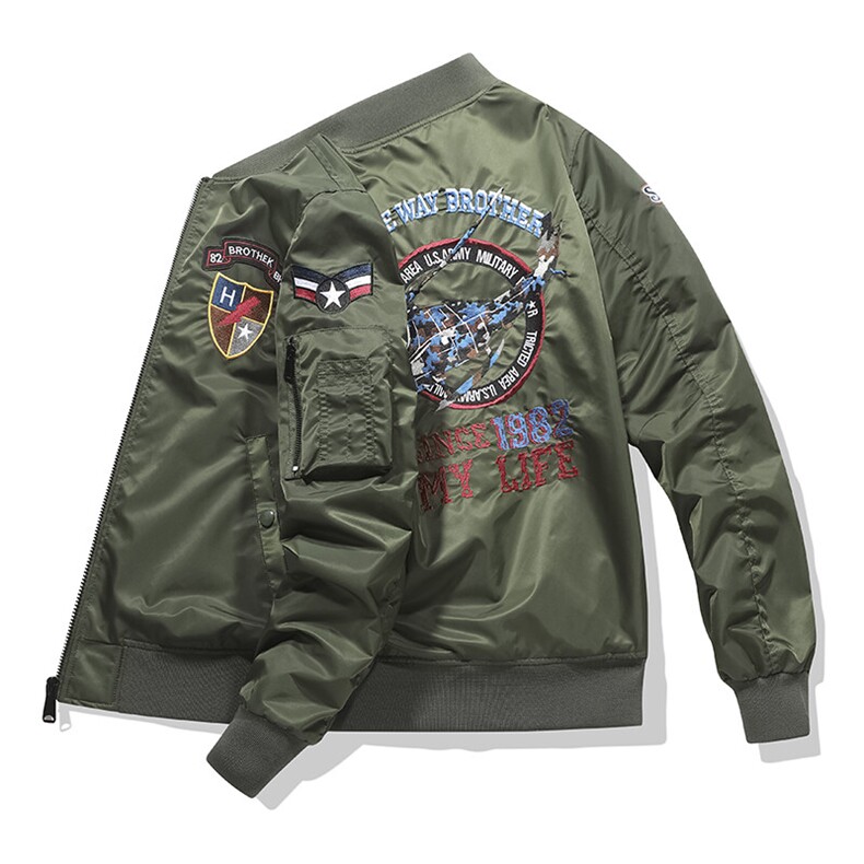 美式潮牌宽松版型飞行服时尚潮牌户外运动休闲加棉,男装夹克,星座210-5(原414-2)