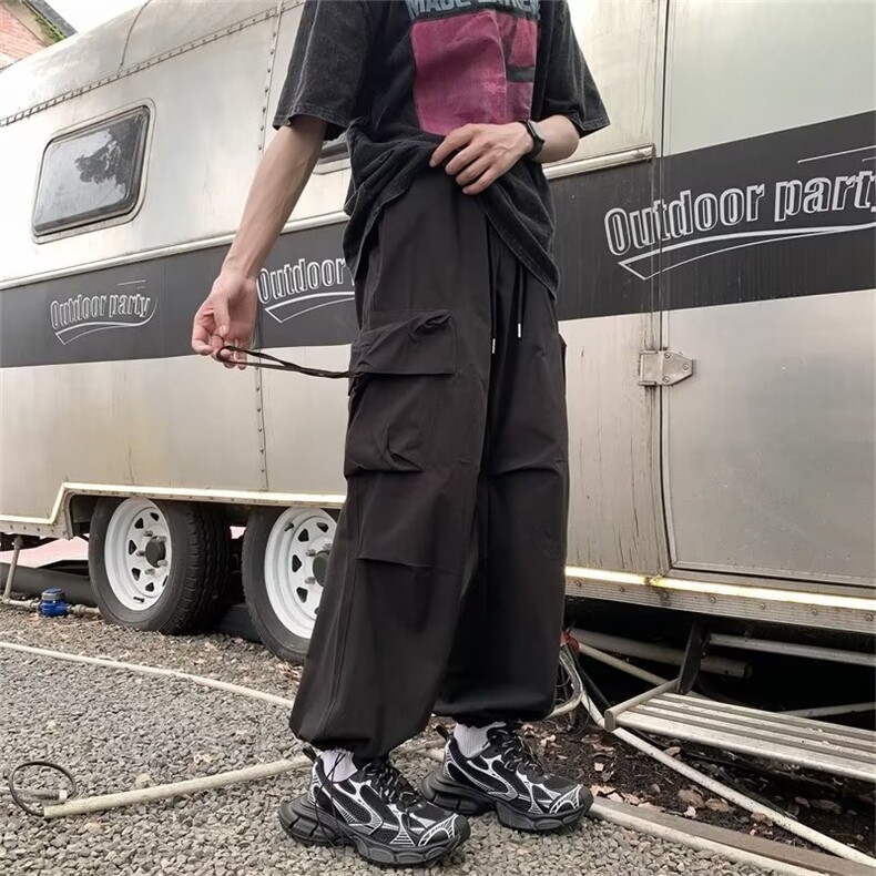 美式复古直筒伞兵工装裤潮牌男女秋季新款ZA23P38,男装休闲裤,星座1116-2