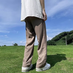 美式条纹裤男夏季潮牌高街垂感直筒拖地裤百搭宽松休闲裤L32-p36图片