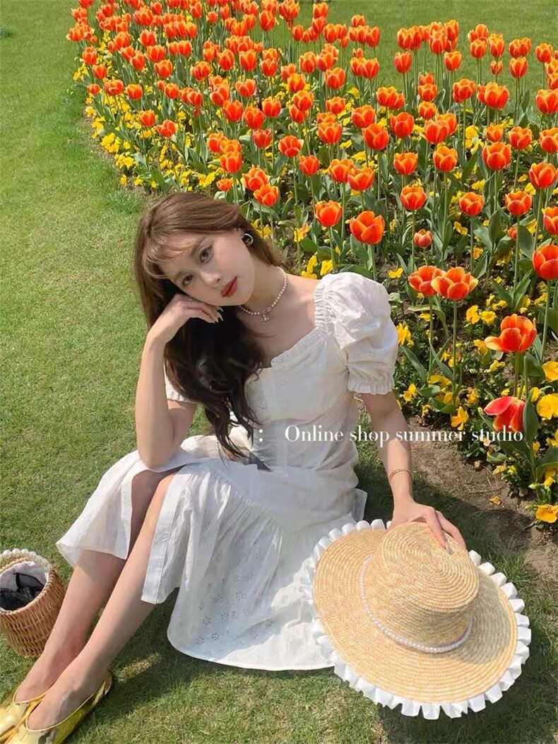 现货重工碎花连衣裙，女装连衣裙，F/TU