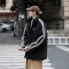 潮美式织带棉服冬季宽松加厚男女款立领上衣M065-P83，男装棉衣，星座308B-2