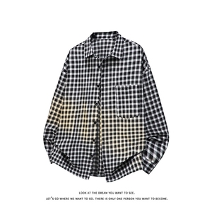 韩版时尚休闲红色格子小众设计感衬衫上衣衬衣C2247-特价P35图片