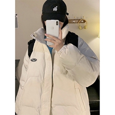 秋冬季立领女宽松显瘦羊羔毛羽绒棉服面包服加厚保暖外套M587，男装棉衣，星座1116A（原606A-3）