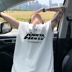 可48小时发货支持抖音得物来样二开240克重磅美式纯棉背心无袖t恤图片