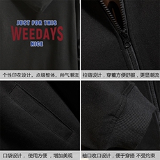 KS21113-P38连帽开衫卫衣男运动外套大码班服砖墙挂拍，男装卫衣，电商A040A