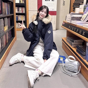 【升级款】派克服工装羽绒棉服oversize面包服外套Y902-P110网图图片