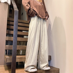 8XL-M 特大码风棉麻裤男长裤子宽松直筒型休闲拖地裤k955P65图片