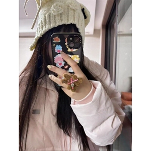 韩版辣妹粉色字母印花保暖棉服外套女冬季新款百搭棉衣立领面包服
