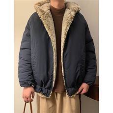 秋冬棉衣外套加绒双面穿兔毛1016-1W107P138K168夹棉P158K188，男装棉衣，星座1016-1（原电商B408-1）