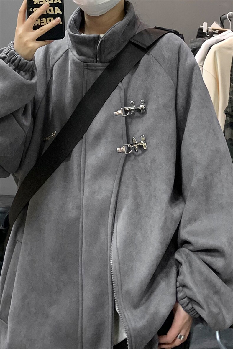 重磅！麂皮绒复合夹克飞机扣外套CP43-特P60控价：108,男装夹克,电商B371