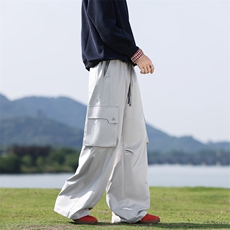 男士工装裤宽松直筒冲锋裤男生长裤运动裤休闲裤K02531-P58，男装工装外套，星座308B-2