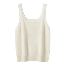 2025年秋季时尚百搭通勤简约休闲方领吊带，女装背心吊带，朝思纯山羊绒