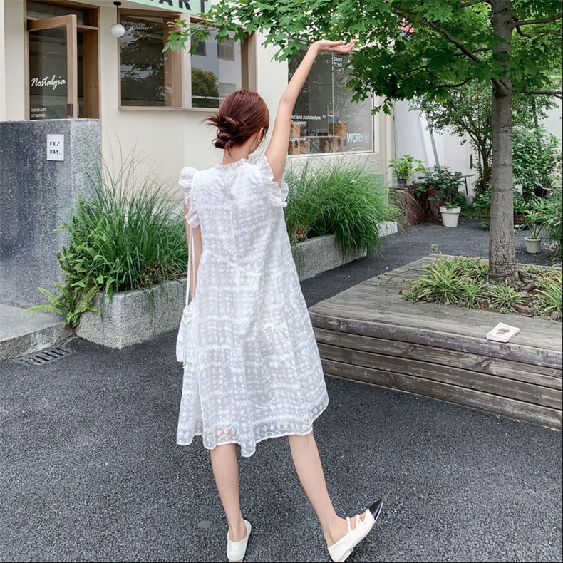现货新款重工艺蕾丝女甜美减龄韩版送包包连衣裙A2602-P165-K258,女装连衣裙,美静678