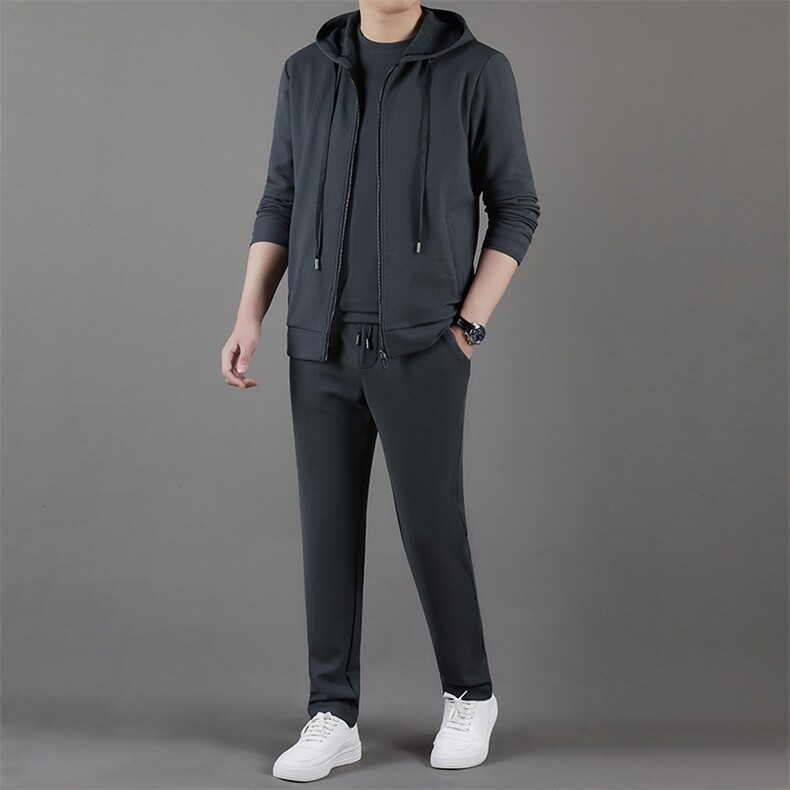 AFW188111216加厚毛料精品男士运动套装三件套主题长期款稳定,女装套装/套裙,钱塘207-3