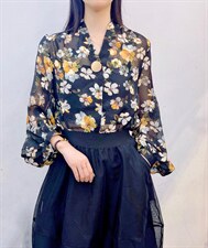 火爆锦花衬衫，女装衬衫，青橙愫