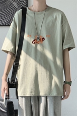 2021港风夏季宽松男女情侣短袖T恤XZ1102-1-T1705-P25，男装T恤，星座510A-1