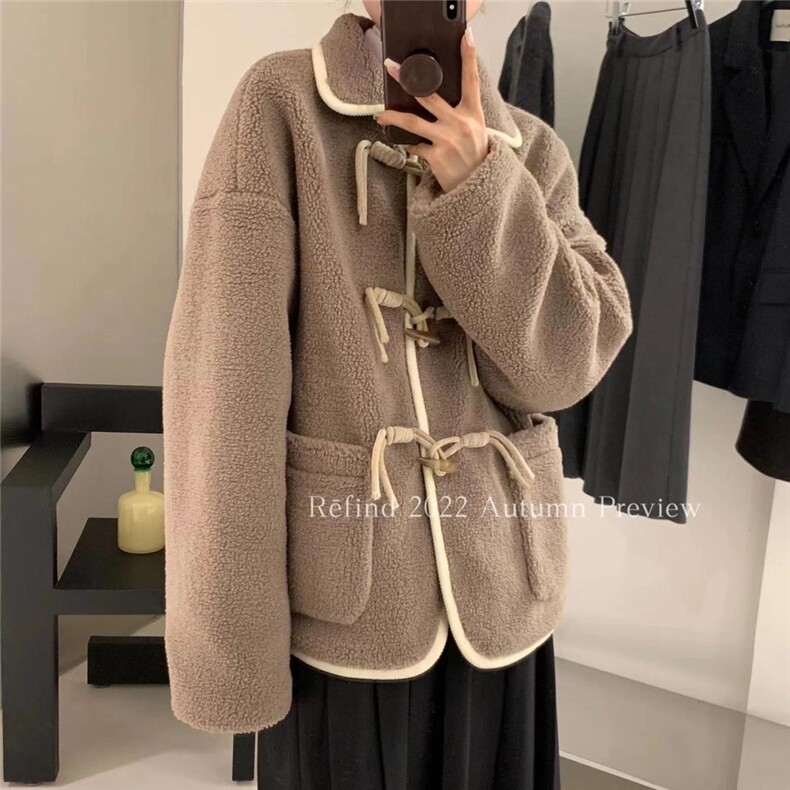 【现货】性价比极高的跑量款两穿小服?羊羔毛外套，女装棉衣/棉服，Refind