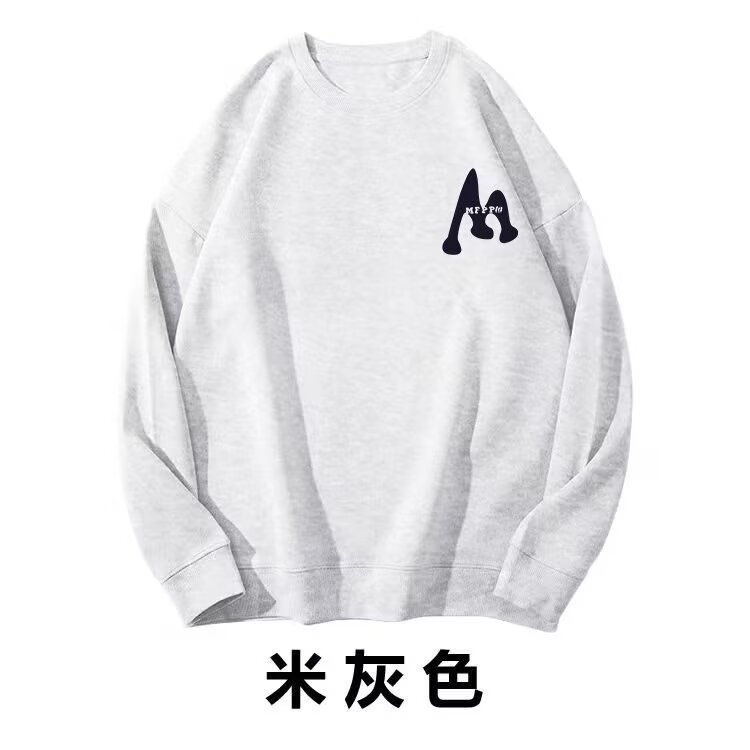 350g潮牌圆领宽松情侣长袖打底衫上衣服束口T恤卫衣Y66-P38网图,男装T恤,电商B245