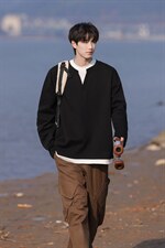 假两件华棉卫衣大码M-5XL表面棉底部聚酯纤维WY77961P48，男装卫衣，星座227-7