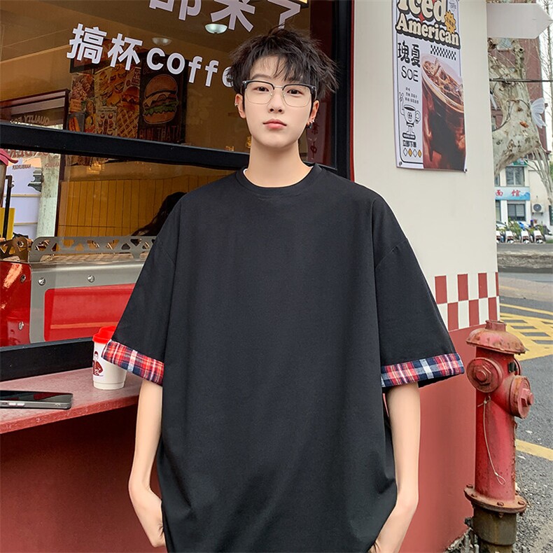 短袖男夏季新款港风宽松T恤上衣T8219-P25,男装T恤,星座214-3