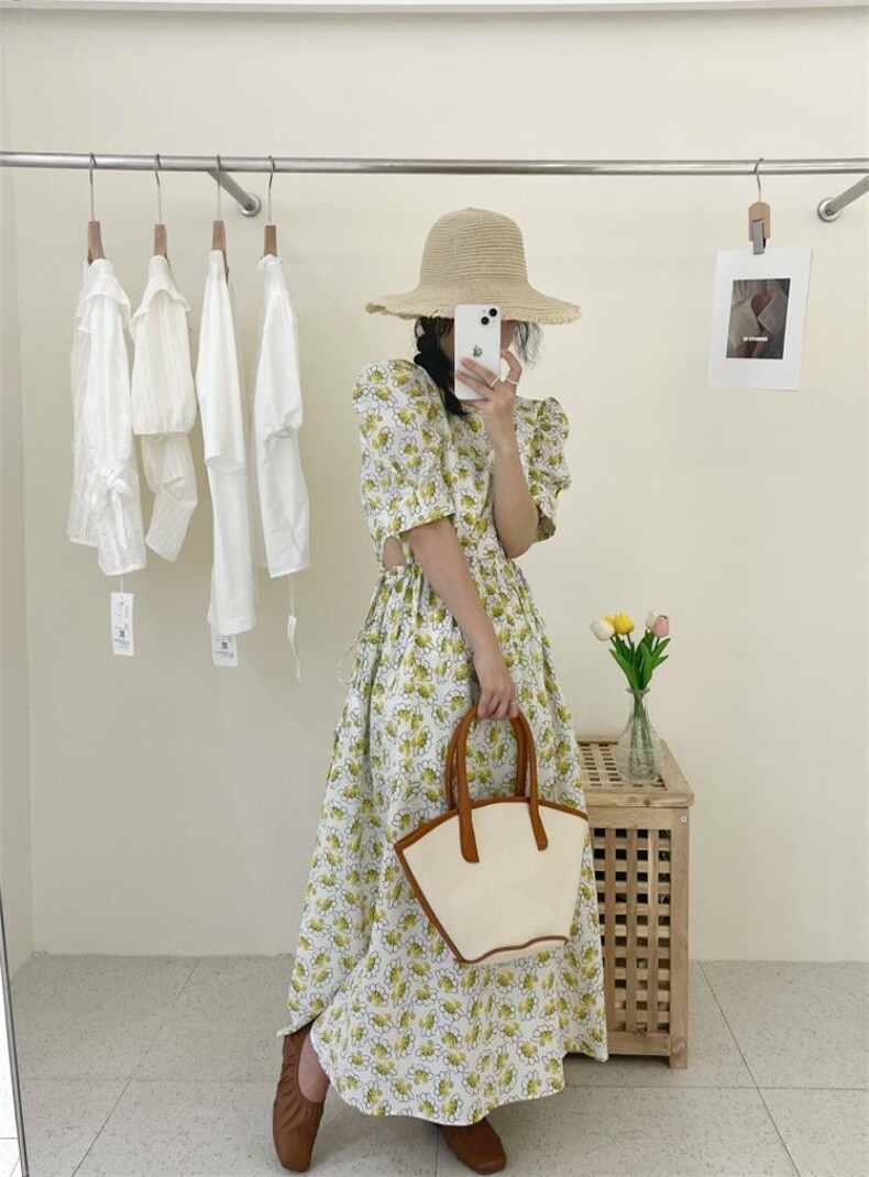 设计款碎花连衣裙，女装连衣裙，DAP