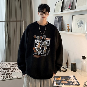 圆领毛衣男大码针织衫男毛线衣线衫M67282-P45 加绒款-P65图片