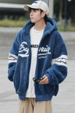 冬款青少年加绒加厚棉衣时尚羊羔绒连帽外套男女920-P110控价158，男装棉衣，电商A441-1