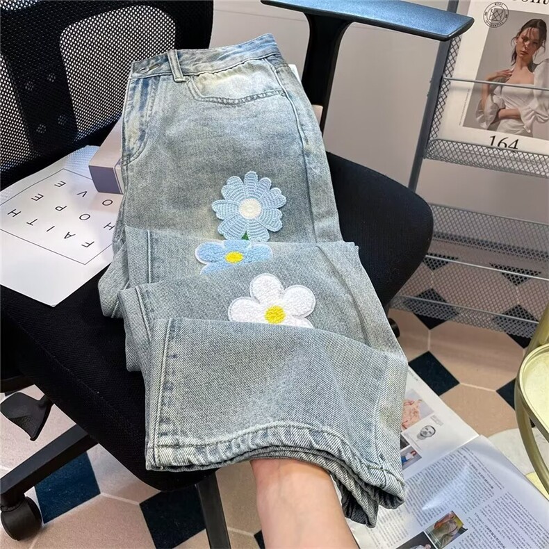 1506A/G7610/P55复古水洗潮牌情侣男款宽松直筒阔腿长裤,男装休闲裤,星座1506A