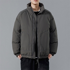 现货冬季美式休闲加厚雪山外套夹克立领纯色三防户外工装棉服，男装夹克，电商A486