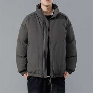 现货冬季美式休闲加厚雪山外套夹克立领纯色三防户外工装棉服图片