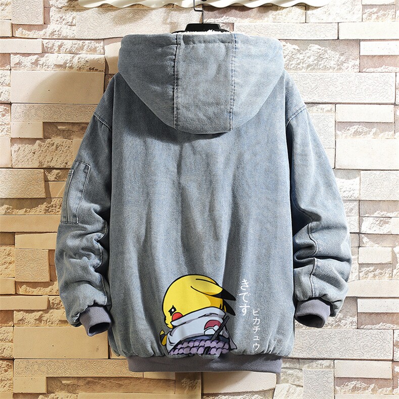 NM53036-P140 牛仔外套男大码加厚加绒衣男羊羔毛服男图片