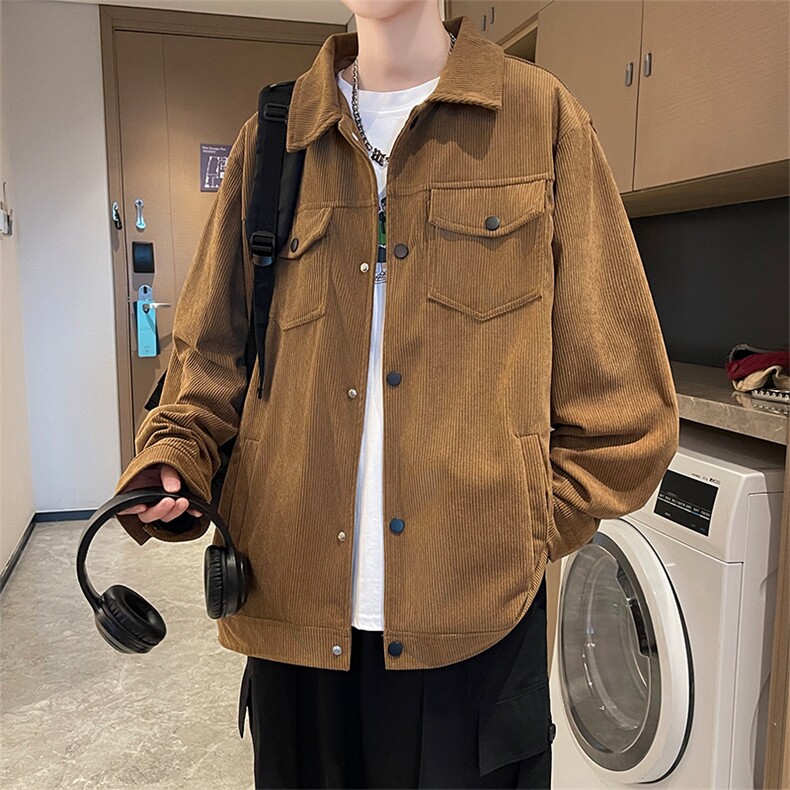 休闲夹克男士春秋季简约常规长袖青少年方领潮流新款JK2530P75,男装夹克,星座102B-1